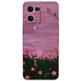 Gramaphone Oppo Reno 7 ile Uyumlu Çiçek Desenli Telefon Kılıfı + Ekran Koruyucu - 5793