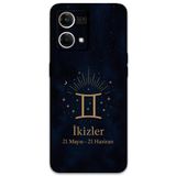Gramaphone Oppo Reno 7 ile Uyumlu İkizler Burcu Desenli Telefon Kılıfı + Ekran Koruyucu - 5770