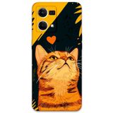 Gramaphone Oppo Reno 7 ile Uyumlu Kedi Desenli Telefon Kılıfı + Ekran Koruyucu - 5783