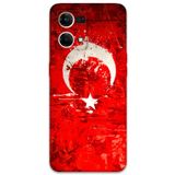 Gramaphone Oppo Reno 7 ile Uyumlu Türk Bayrağı Desenli Telefon Kılıfı + Ekran Koruyucu - 5847