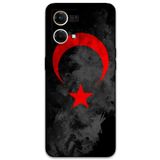 Gramaphone Oppo Reno 7 ile Uyumlu Türk Bayrağı Desenli Telefon Kılıfı + Ekran Koruyucu - 5852