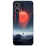Gramaphone Oppo Reno 7 ile Uyumlu Uzay Desenli Telefon Kılıfı + Ekran Koruyucu - 5861