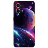 Gramaphone Oppo Reno 7 ile Uyumlu Uzay Desenli Telefon Kılıfı + Ekran Koruyucu - 5862