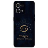 Gramaphone Oppo Reno 7 ile Uyumlu Yengeç Burcu Desenli Telefon Kılıfı + Ekran Koruyucu - 5771