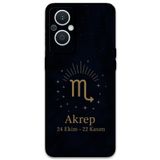 Gramaphone Oppo Reno 7 Lite ile Uyumlu Akrep Burcu Desenli Telefon Kılıfı + Ekran Koruyucu - 5775