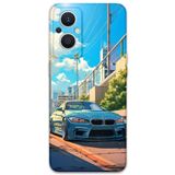 Gramaphone Oppo Reno 7 Lite ile Uyumlu Araba Desenli Telefon Kılıfı + Ekran Koruyucu - 5760