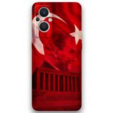 Gramaphone Oppo Reno 7 Lite ile Uyumlu Atatürk Desenli Telefon Kılıfı + Ekran Koruyucu - 5848