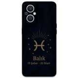 Gramaphone Oppo Reno 7 Lite ile Uyumlu Balık Burcu Desenli Telefon Kılıfı + Ekran Koruyucu - 5779
