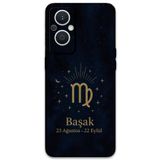 Gramaphone Oppo Reno 7 Lite ile Uyumlu Başak Burcu Desenli Telefon Kılıfı + Ekran Koruyucu - 5773