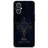 Gramaphone Oppo Reno 7 Lite ile Uyumlu Koç Burcu Desenli Telefon Kılıfı + Ekran Koruyucu - 5768