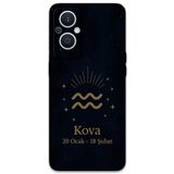 Gramaphone Oppo Reno 7 Lite ile Uyumlu Kova Burcu Desenli Telefon Kılıfı + Ekran Koruyucu - 5778