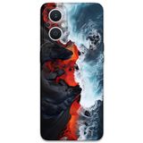 Gramaphone Oppo Reno 7 Lite ile Uyumlu Mermer Desenli Telefon Kılıfı + Ekran Koruyucu - 5811