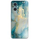 Gramaphone Oppo Reno 7 Lite ile Uyumlu Mermer Desenli Telefon Kılıfı + Ekran Koruyucu - 5814