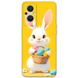 Gramaphone Oppo Reno 7 Lite ile Uyumlu Tavşan Desenli Telefon Kılıfı + Ekran Koruyucu - 5806