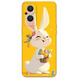 Gramaphone Oppo Reno 7 Lite ile Uyumlu Tavşan Desenli Telefon Kılıfı + Ekran Koruyucu - 5807