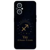 Gramaphone Oppo Reno 7 Lite ile Uyumlu Yay Burcu Desenli Telefon Kılıfı + Ekran Koruyucu - 5776