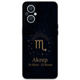 Gramaphone Oppo Reno 7 Lite Uyumlu Akrep Burcu Desenli Telefon Kılıfı + Ekran Koruyucu - 5775