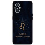 Gramaphone Oppo Reno 7 Lite Uyumlu Aslan Burcu Desenli Telefon Kılıfı + Ekran Koruyucu - 5772