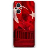 Gramaphone Oppo Reno 7 Lite Uyumlu Atatürk Desenli Telefon Kılıfı + Ekran Koruyucu - 5848