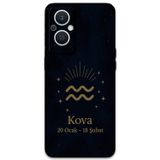 Gramaphone Oppo Reno 7 Lite Uyumlu Kova Burcu Desenli Telefon Kılıfı + Ekran Koruyucu - 5778
