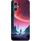 Gramaphone Oppo Reno 7 Lite Uyumlu Uzay Desenli Telefon Kılıfı + Ekran Koruyucu - 5860