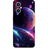Gramaphone Oppo Reno 7 Lite Uyumlu Uzay Desenli Telefon Kılıfı + Ekran Koruyucu - 5862