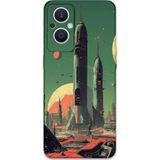 Gramaphone Oppo Reno 7 Lite Uyumlu Uzay Desenli Telefon Kılıfı + Ekran Koruyucu - 5870