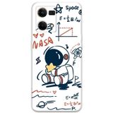 Gramaphone Oppo Reno 7 Uyumlu Astronot Desenli Telefon Kılıfı + Ekran Koruyucu - 5858