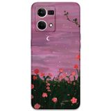 Gramaphone Oppo Reno 7 Uyumlu Çiçek Desenli Telefon Kılıfı + Ekran Koruyucu - 5793