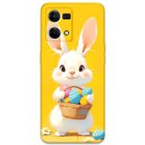 Gramaphone Oppo Reno 7 Uyumlu Tavşan Desenli Telefon Kılıfı + Ekran Koruyucu - 5806