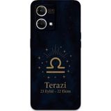 Gramaphone Oppo Reno 7 Uyumlu Terazi Burcu Desenli Telefon Kılıfı + Ekran Koruyucu - 5774