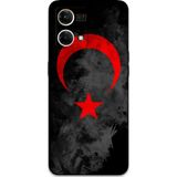 Gramaphone Oppo Reno 7 Uyumlu Türk Bayrağı Desenli Telefon Kılıfı + Ekran Koruyucu - 5852