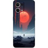 Gramaphone Oppo Reno 7 Uyumlu Uzay Desenli Telefon Kılıfı + Ekran Koruyucu - 5861