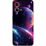 Gramaphone Oppo Reno 7 Uyumlu Uzay Desenli Telefon Kılıfı + Ekran Koruyucu - 5862