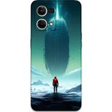 Gramaphone Oppo Reno 7 Uyumlu Uzay Desenli Telefon Kılıfı + Ekran Koruyucu - 5864