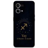 Gramaphone Oppo Reno 7 Uyumlu Yay Burcu Desenli Telefon Kılıfı + Ekran Koruyucu - 5776