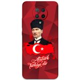 Gramaphone Poco F2 Pro Uyumlu Atatürk Desenli Telefon Kılıfı + Ekran Koruyucu - 5851