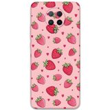 Gramaphone Poco F2 Pro Uyumlu Çilek Desenli Telefon Kılıfı + Ekran Koruyucu - 5804