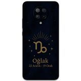 Gramaphone Poco F2 Pro Uyumlu Oğlak Burcu Desenli Telefon Kılıfı + Ekran Koruyucu - 5777