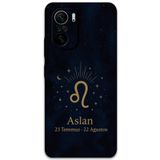 Gramaphone Poco F3 ile Uyumlu Aslan Burcu Desenli Telefon Kılıfı + Ekran Koruyucu - 5772