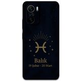 Gramaphone Poco F3 ile Uyumlu Balık Burcu Desenli Telefon Kılıfı + Ekran Koruyucu - 5779