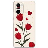 Gramaphone Poco F3 ile Uyumlu Çiçek Desenli Telefon Kılıfı + Ekran Koruyucu - 5789