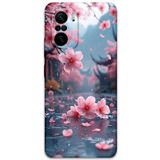 Gramaphone Poco F3 ile Uyumlu Çiçek Desenli Telefon Kılıfı + Ekran Koruyucu - 5794