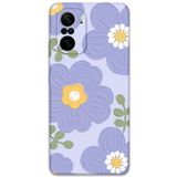 Gramaphone Poco F3 ile Uyumlu Çiçek Desenli Telefon Kılıfı + Ekran Koruyucu - 5799