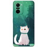 Gramaphone Poco F3 ile Uyumlu Kedi Desenli Telefon Kılıfı + Ekran Koruyucu - 5781