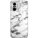 Gramaphone Poco F3 ile Uyumlu Mermer Desenli Telefon Kılıfı + Ekran Koruyucu - 5817
