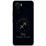 Gramaphone Poco F3 ile Uyumlu Yay Burcu Desenli Telefon Kılıfı + Ekran Koruyucu - 5776