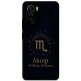 Gramaphone Poco F3 Uyumlu Akrep Burcu Desenli Telefon Kılıfı + Ekran Koruyucu - 5775