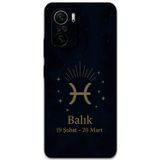Gramaphone Poco F3 Uyumlu Balık Burcu Desenli Telefon Kılıfı + Ekran Koruyucu - 5779