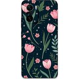 Gramaphone Poco F3 Uyumlu Çiçek Desenli Telefon Kılıfı + Ekran Koruyucu - 5788